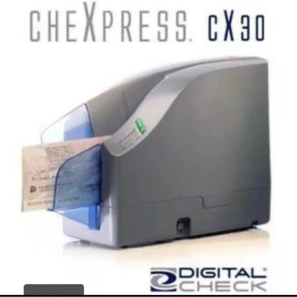 NWOT Digital Check - Chexpress CX30 Scanner with Endorser inkjet. New.